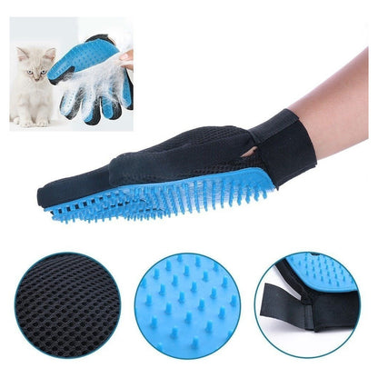 Guantes Removedores De Pelo Suelto Para Perros Y Gatos De Color Azul Verdadero