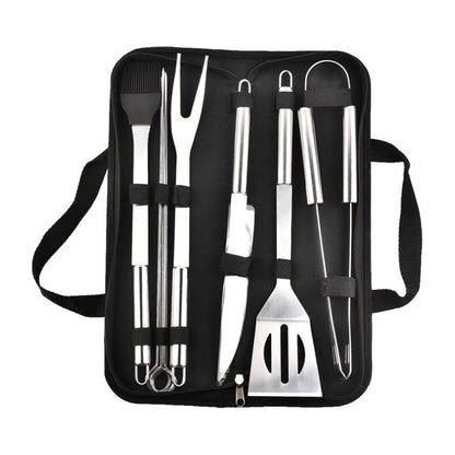 Kit Parrillero 9 Piezas Acero Inoxidable Herramientas Asado