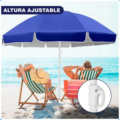 Pack X2 Sombrilla Paraguas Quita Sol Para La Playa 150cm