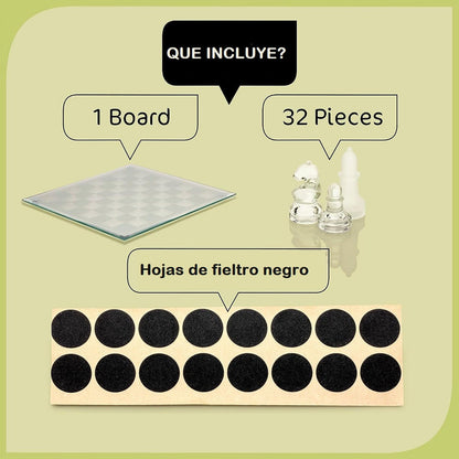 Tablero Ajedrez Juego Ajedrez Tablero Ajedrez De Cristal