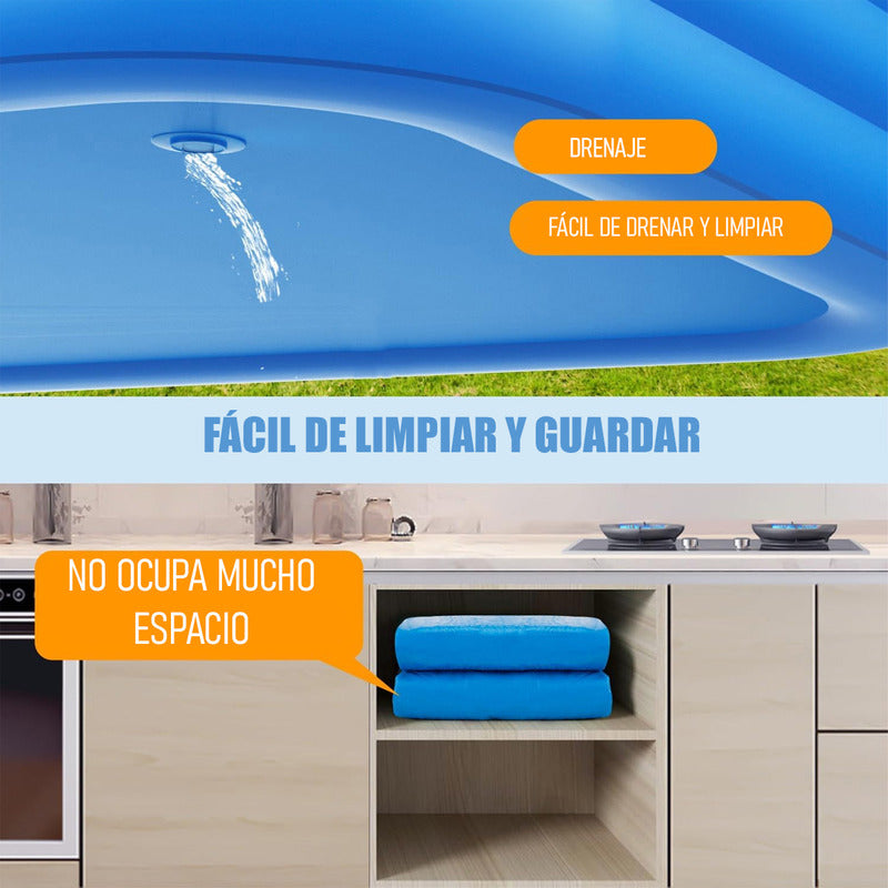 Piscinas Para Niños Piscina Pequeña Bebe Piscinas Infantiles Arcashopping Piscina Inflable 150x100x50cm Piscina Rectangular Para Niños Piscina Para Bebes 3 Anillos Piscinas Inflables Azul