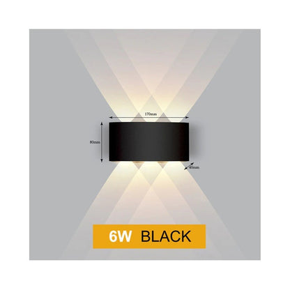 Pack X2 Lampara Led Focos Exterior Pared 6w Luz Fria 6000k