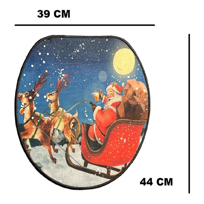 Set Fundas De Navidad Baño Cosas Navideñas Fundas Navidad