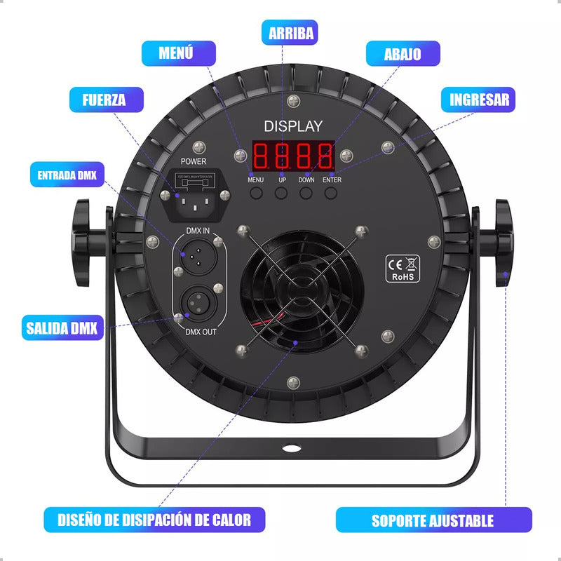 Luces Led Discoteca 18 Led Luces De Fiesta Led Rgb Dmx Bola