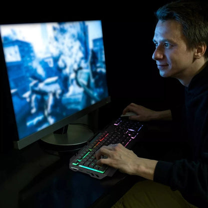 Pack Gamer Teclado Mecanico Teclado Y Mouse Ergonomico Gamer