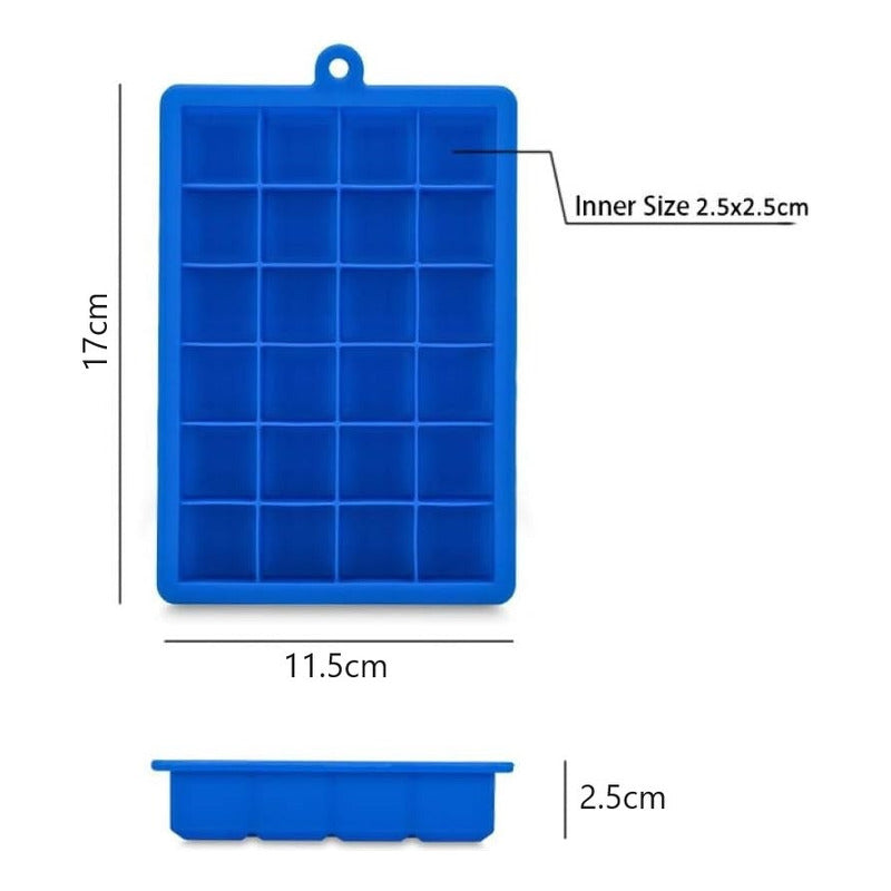 Molde Hielo Silicona Cubetera Hielo Helado Moldes 24 Cubos