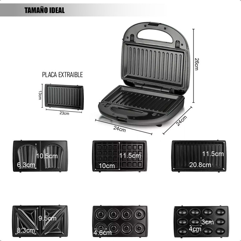 Sandwicheras 6 En 1 Sandwichera Electrica Maquina De Gofre Arcashopping Plancha Sandwichera Maquina Panini Sanduchera 6 En 1 Maquina Waflles 6 Placas Extraibles