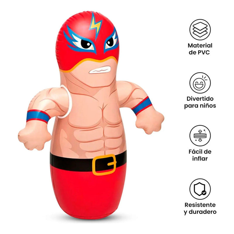 Mono Porfiado Inflable Para Niños Luchador Porfiado Boxeo