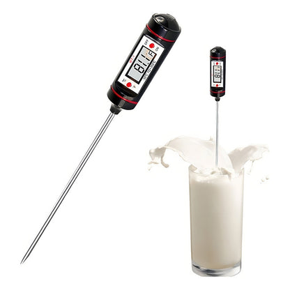Termometro Digital De Cocina Pinche Alimentos Y Liquidos Color Negro