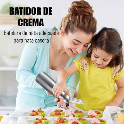 Dispensador De Crema Batida Sifon Crema Batida Dispensador Chantilly De Acero Inoxidable Arcashopping Sifon De Cocina Profesional Batidores De Crema Metálicos Máquina De Crema Batida Para Postres