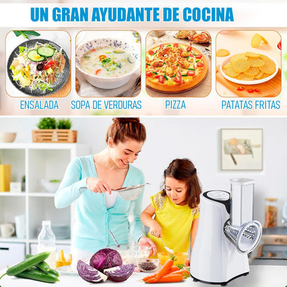 Cortadora De Vegetales Electrica Rebanador Verduras Rallador