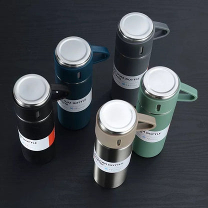 Set Termos Para Agua Caliente Termo Cafe + 3 Tazas 500 Ml