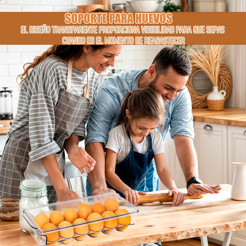 Pack 2 Organizador De Huevos Dispensador 12 Huevos Keep