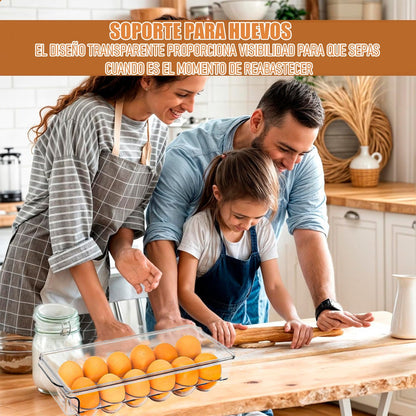 Pack 2 Organizador De Huevos Dispensador 12 Huevos Keep