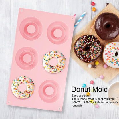 Molde Silicona 6 Rosquillas Moldes Reposteria Donas Donuts