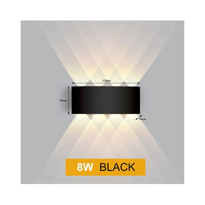 Aplique Muro Exterior Farol Pared 8w Luz Fria Impermeable