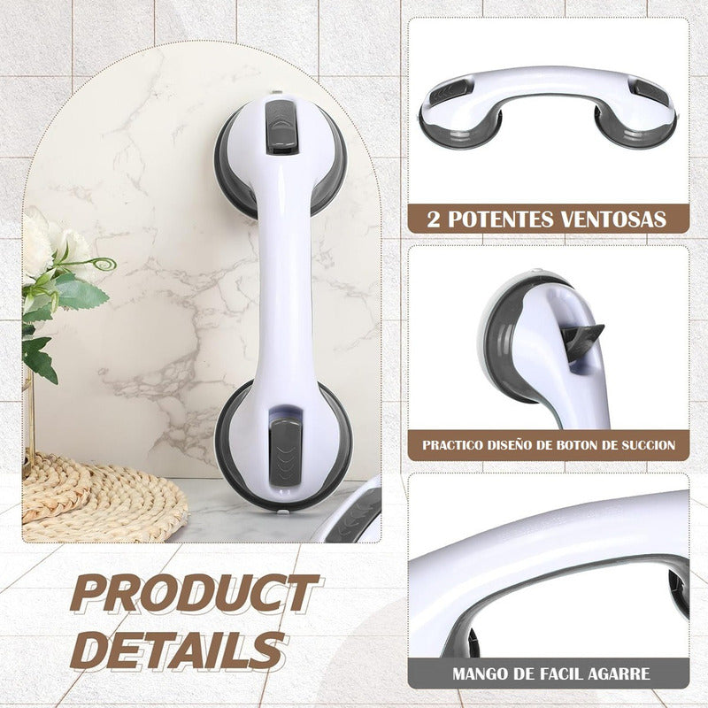 Pack X2 Agarradera Antideslizante Para Baño Barra Seguridad
