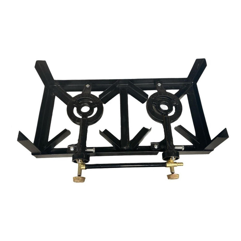 Fogon Doble Fogon Gas Fogón 2 Platos + Kit De Instalación