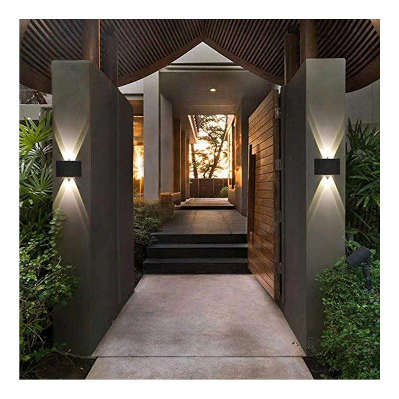 Pack X3 Lampara Led Focos Exterior Pared 6w Luz Fria 6000k