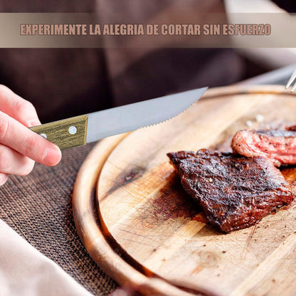 Set De Cuchillos Cuchillo Para Carne Set 4 Cuchillos Steak Black Bull Arcashopping Cuchillos Cocina De Carne Set De 4 Cuchillos Cocina Cuchillos Para Carne Acero Inoxidable Cuchillos Carne De Madera