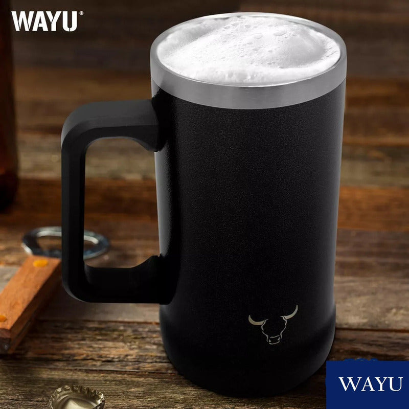 Vaso Cerveza Mug Wayu Taza Acero Inoxidable Vaso Shopero Way
