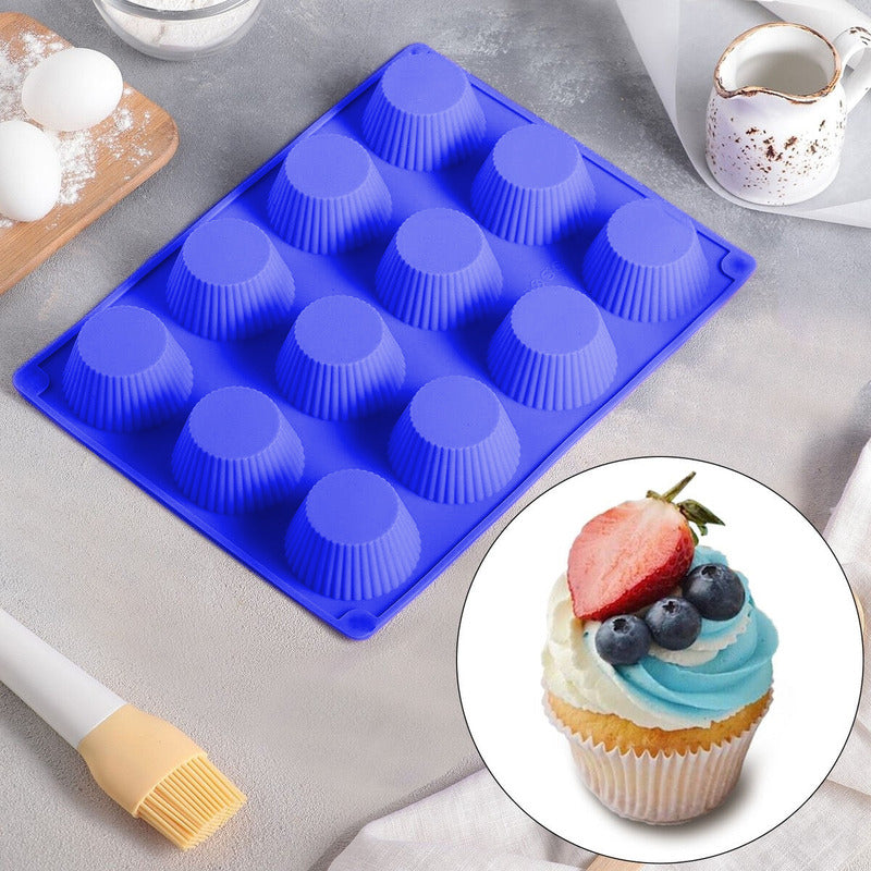 Molde Muffins Molde De Silicona 12 Cup Molde Cupcakes Repost