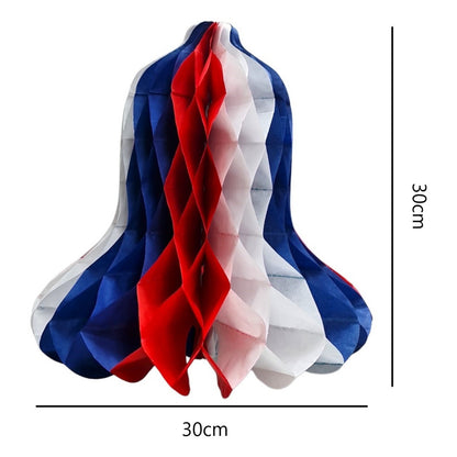 Adorno Campana Papel Decorativa 30cm Tricolor Fiestas Patria