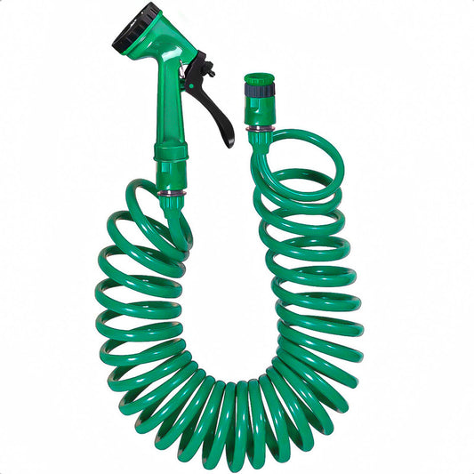 Manguera Espiral Riego Retratil 15 Mtrs Manguera Expandible