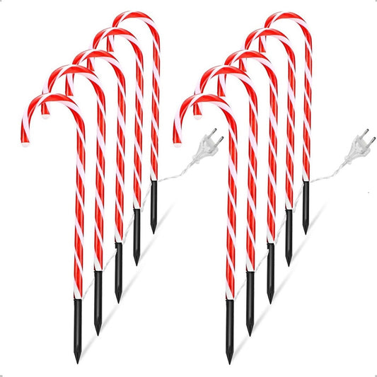 Pack X10 Estacas Navidad Luces Navideñas Luz De Navidad Led Luces Multicolor