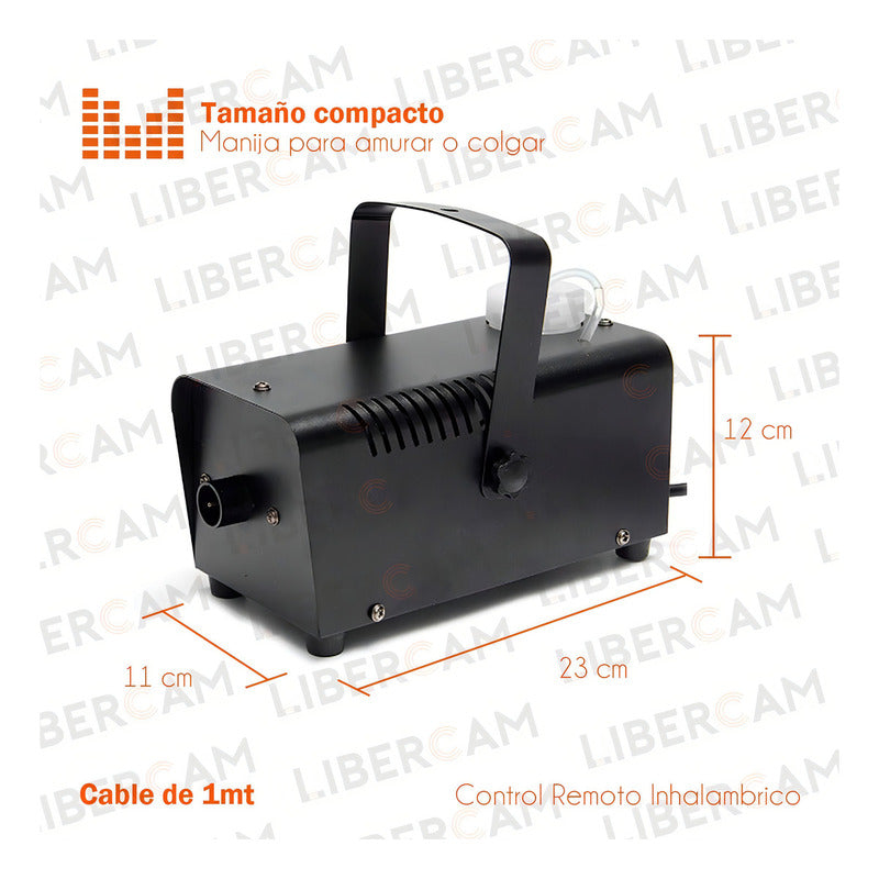Maquina De Humo 600w C/control Inhalambrico Color Negro