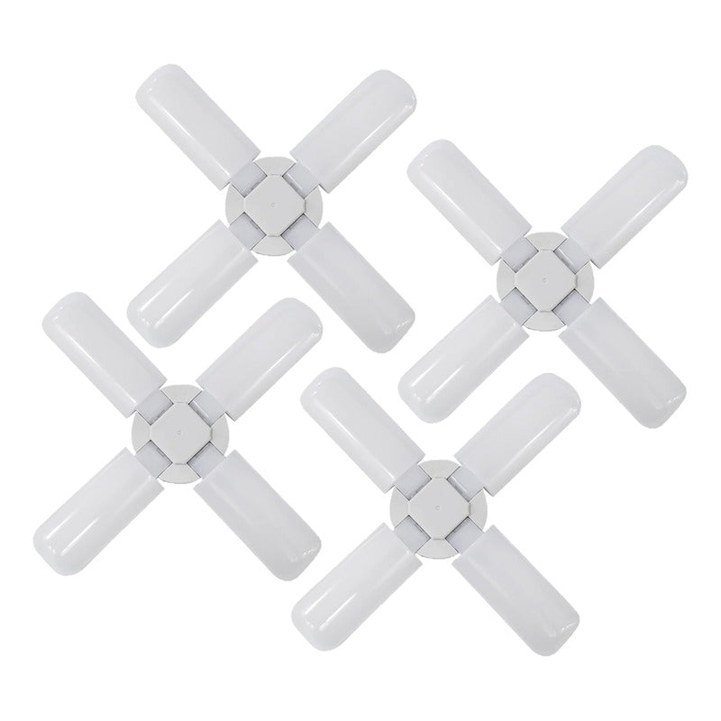 Pack 4 Ampolleta Plegable 60w Led Luz Fria Ampolleta Led E27