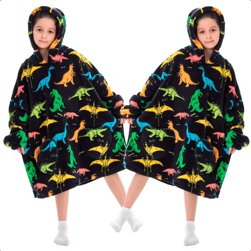 Pack 2 Poleron Peludo De Niña Poleron Con Capucha Niño Polerones Poleron Gigante Poleron Sherpa Frio Invierno Pijama Polar Manta Sherpa Poleron Niños