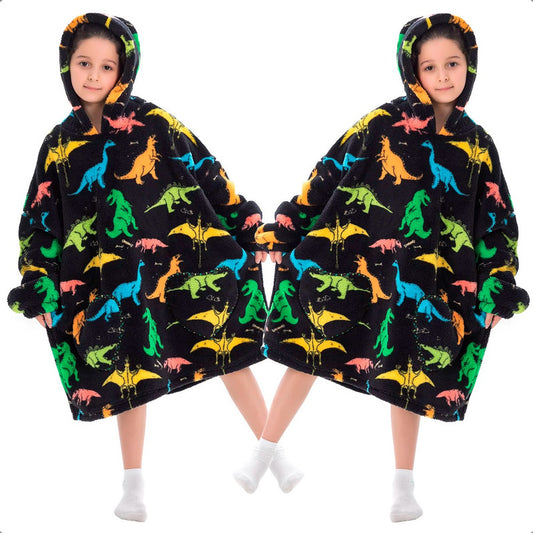 Pack 2 Poleron Peludo De Niña Poleron Con Capucha Niño Polerones Poleron Gigante Poleron Sherpa Frio Invierno Pijama Polar Manta Sherpa Poleron Niños