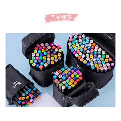 Pack X3 Set Estuches Plumones Marcadores Doble Punta 24 Rotu