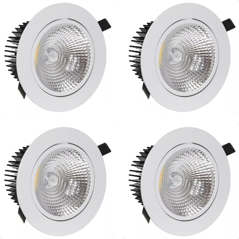 Pack X4 Focos Led Interior Embutido Foco Embutido Led 12w