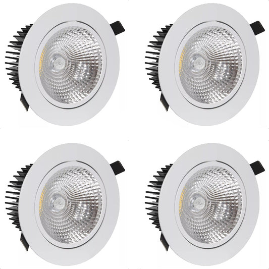 Pack X4 Focos Led Interior Embutido Foco Embutido Led 12w
