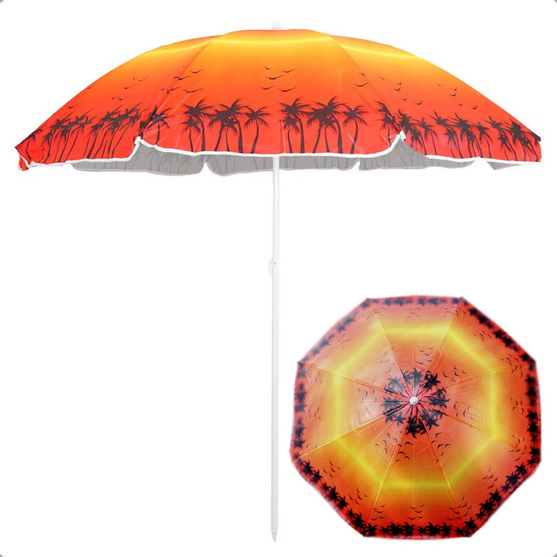 Sombrilla Paraguas Quita Sol Para La Playa 150cm Multicolor