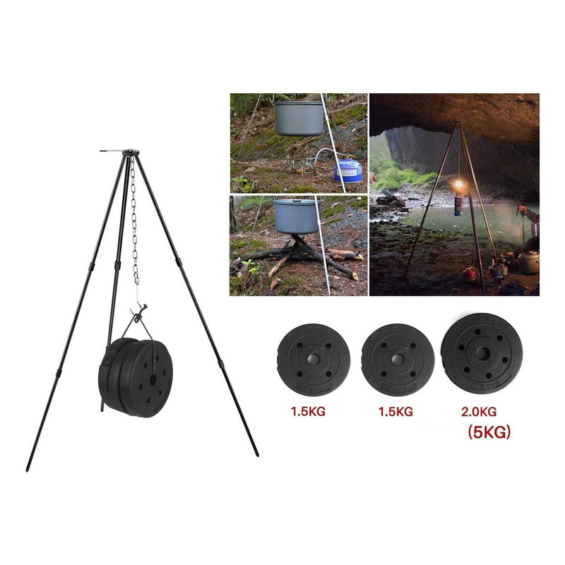 Trípode Camping Portátil Trípode Plegable Para Cocinillas