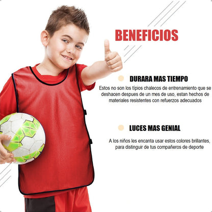 Chalecos Deportivo Petos Multiuso Para Niños Futbol Camiseta