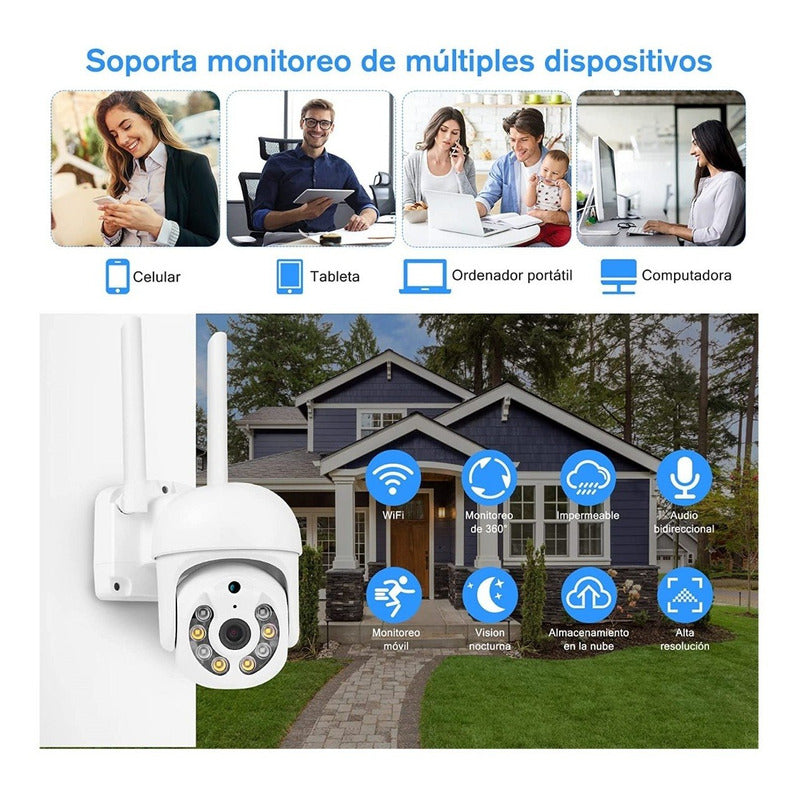 Cámara Seguridad Wifi Cámara Ip Infrarrojo 1080p Impermeable
