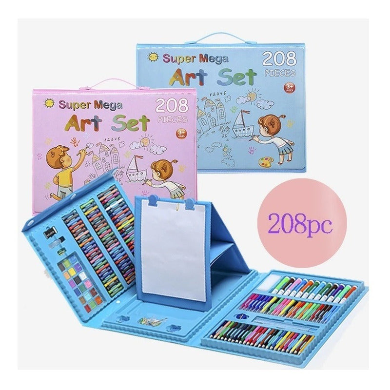 Set De Arte Maleta De Lápices 208pcs Para Colorear Crayones