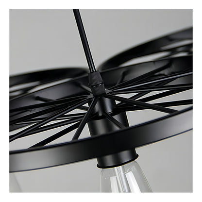 Lampara Colgante Rueda De Hierro Arcashopping Color Negro 220v Lampara Moderna De Techo Lampara Vintage