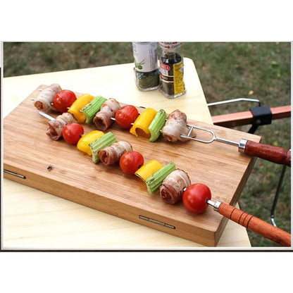 Set Fierros Para Anticuchos Naranja Pinchos Para Anticucho Acero Inoxidable Set 5 De Brochetas Forma De U Arcashopping Set 5 Brochetas En Forma De U Para Asado Pinchos Anticucho