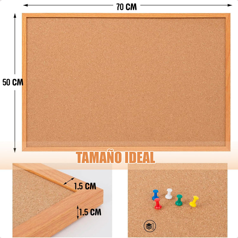 Pizarra Corcho Pizarra Corcho Grande Pizarra Corcho 70x50cm Arcashopping Pizarra De Corcho O Mural Pizarron Pizarra De Corcho Tablero De Anuncios De Corcho Tablero De Corcho