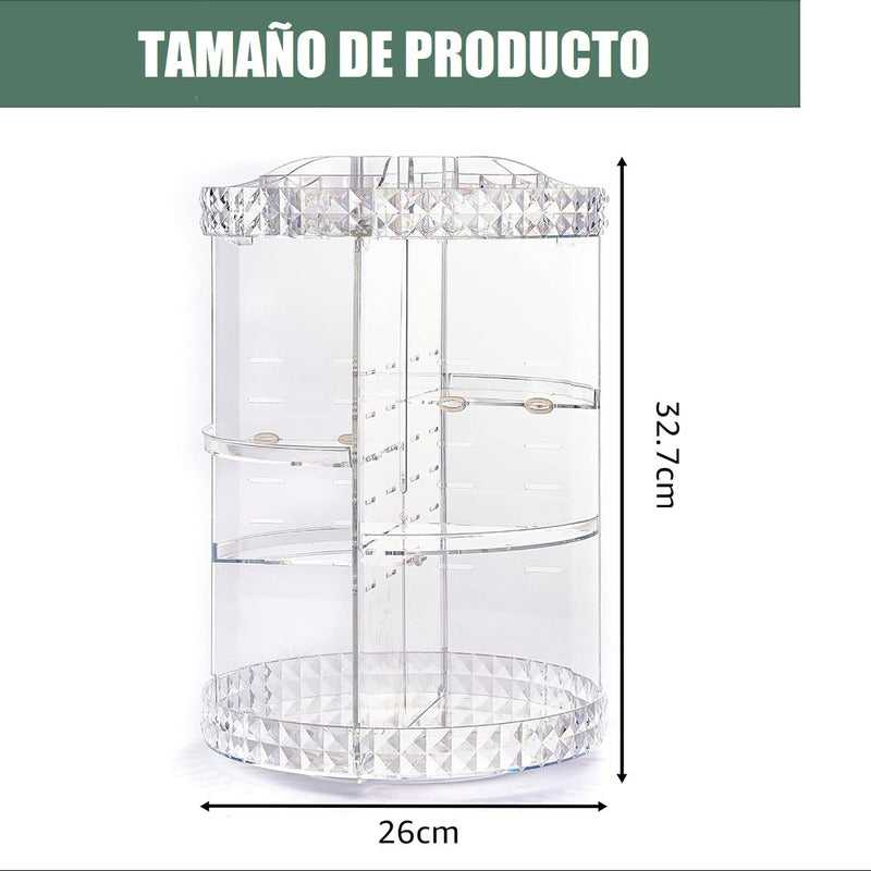 Organizador De Maquillaje Giratorio Organizador 360 Ajustabl