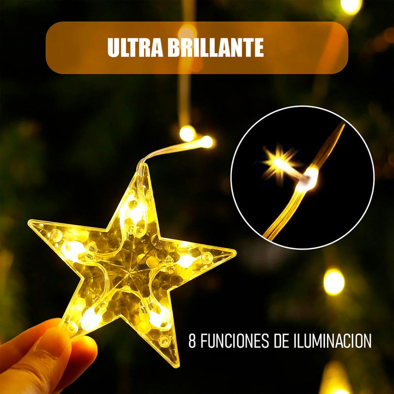 Luces Led Navidad Guirnalda Cortina Led Cascada Navideña