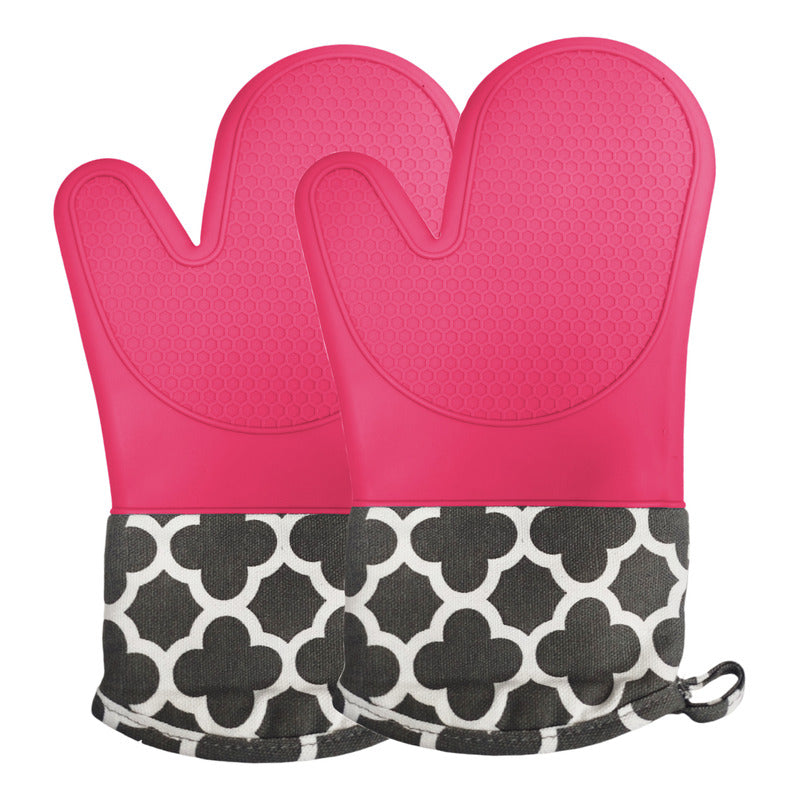 Pack X2 Guantes Para Horno Toma Ollas Guantes Silicona Cocin