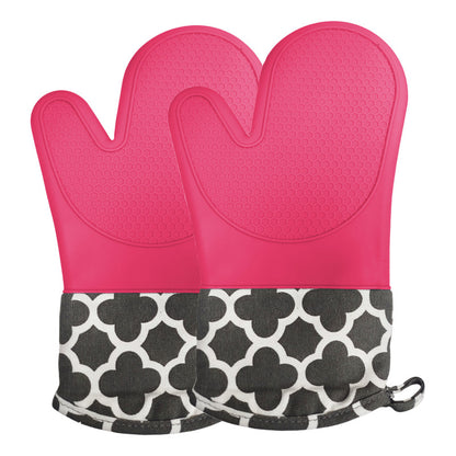 Pack X2 Guantes Para Horno Toma Ollas Guantes Silicona Cocin