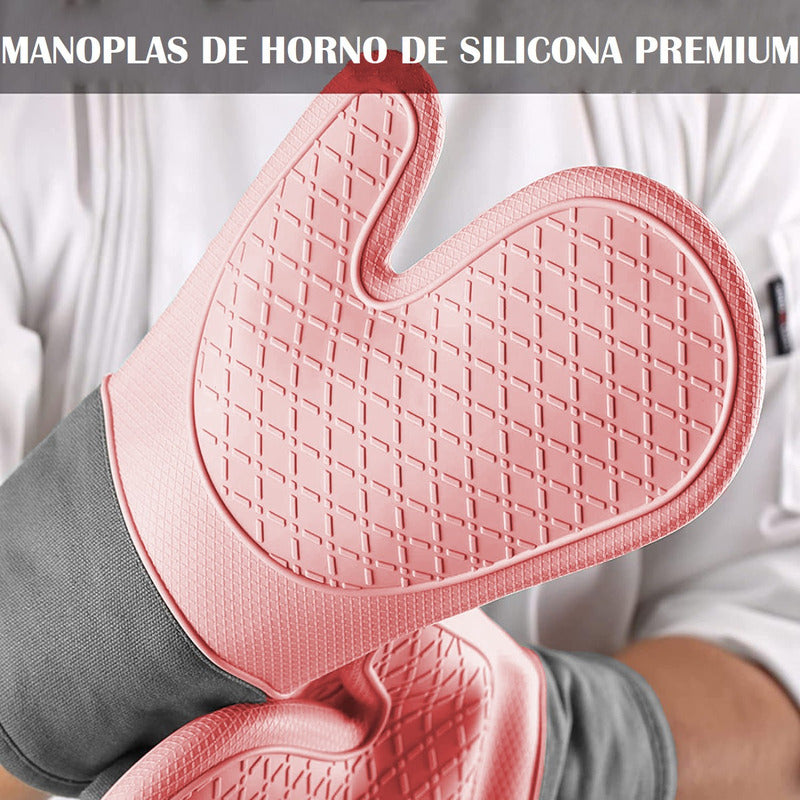 Guantes Para Horno Toma Ollas Guantes De Silicona Cocina