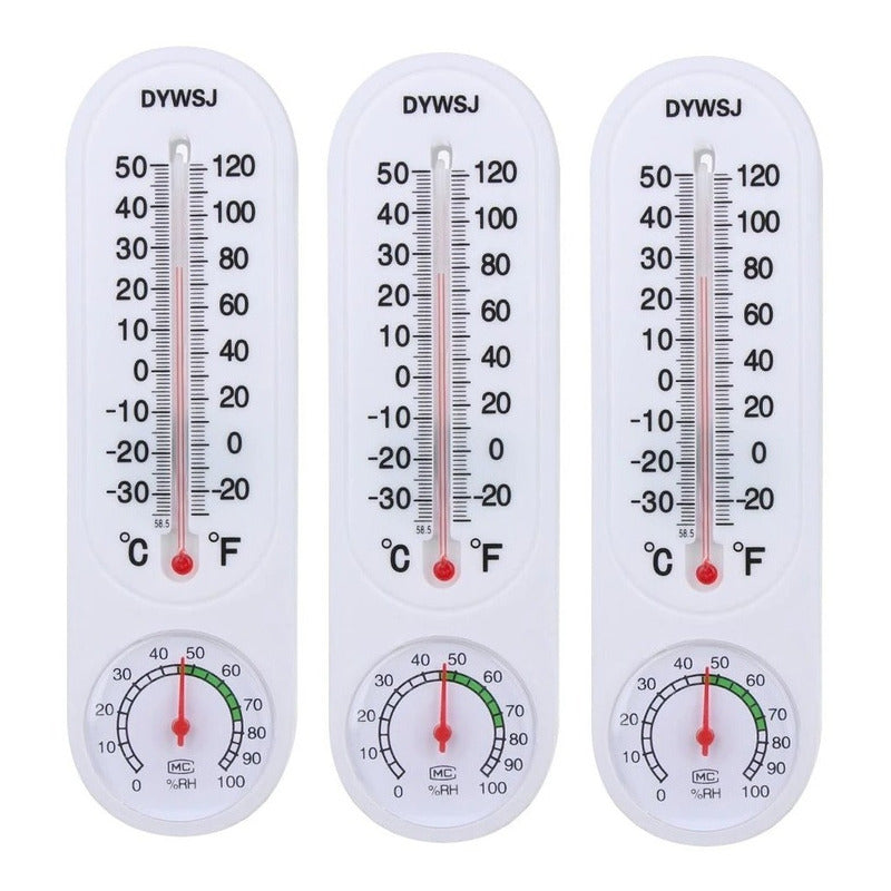 Pack X3 Termometro Higrometro Analogico Medidor Temperatura